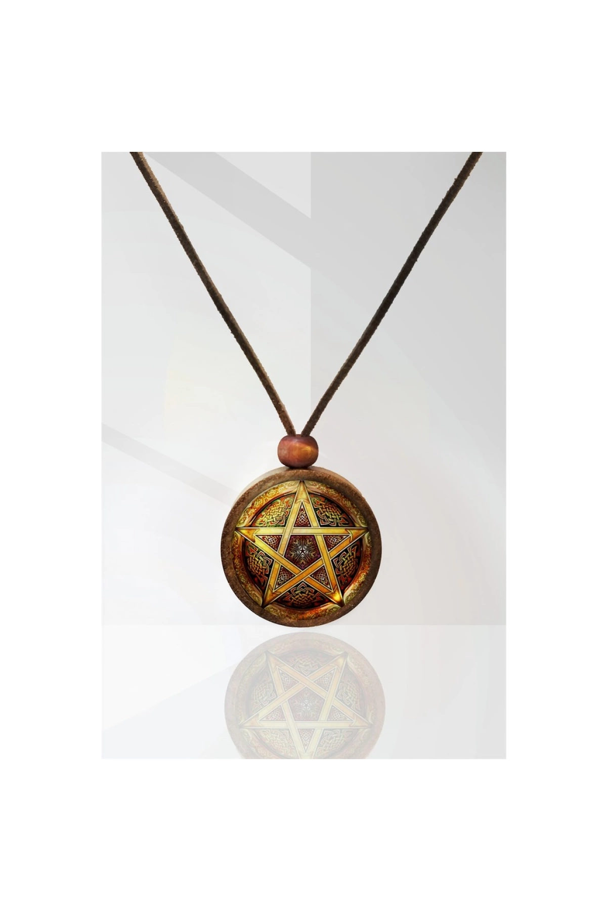 Pentagram Yıldız Ahşap Kolye N11.34590