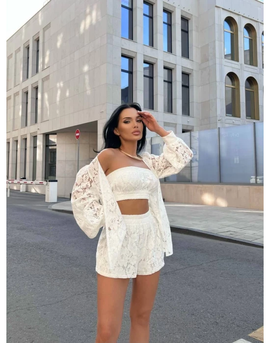 Bianca Üçlü Dantel Takım