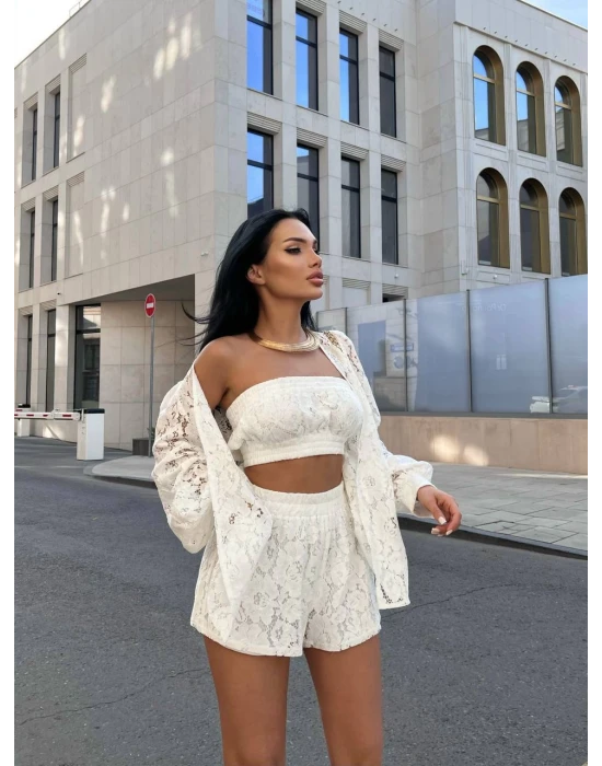 Bianca Üçlü Dantel Takım