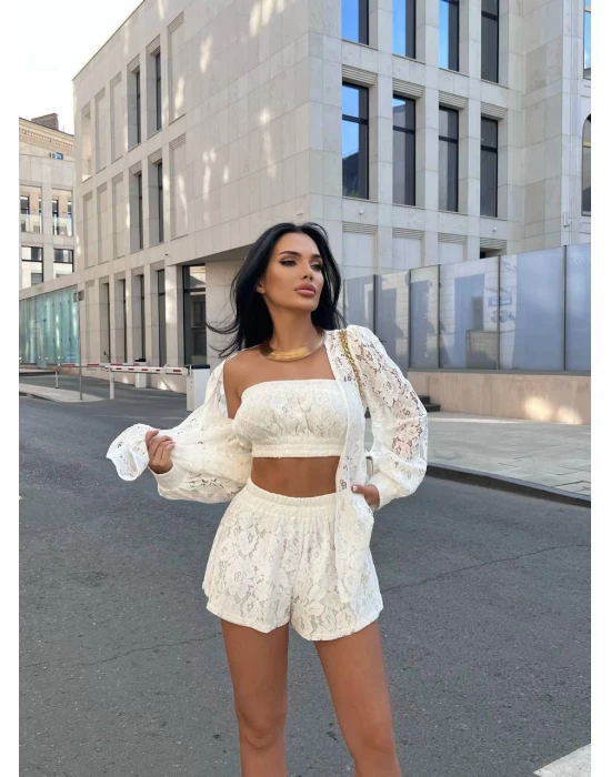 Bianca Üçlü Dantel Takım