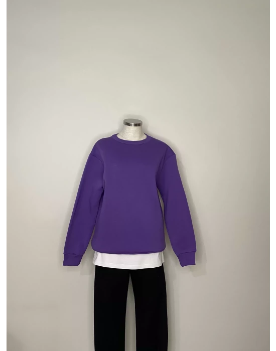 Bisiklet Yaka Sweatshirt
