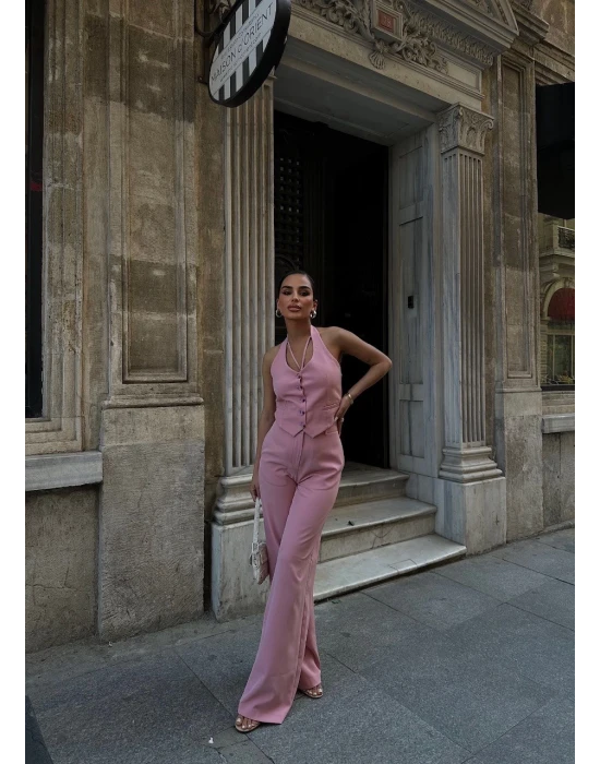 Boyundan Geçmeli Yelek Takım