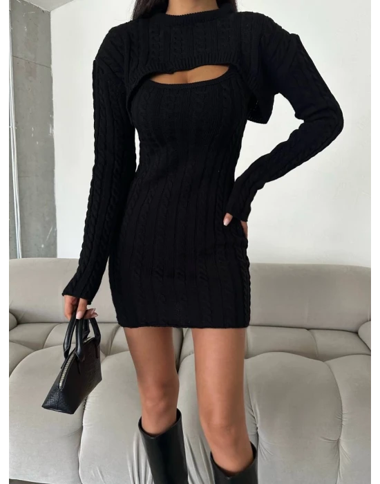 Crop Kazak Elbise Takım