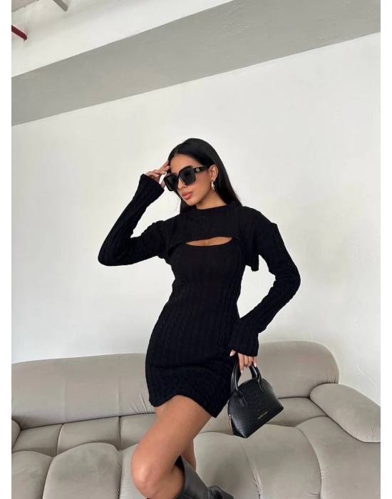 Crop Kazak Elbise Takım