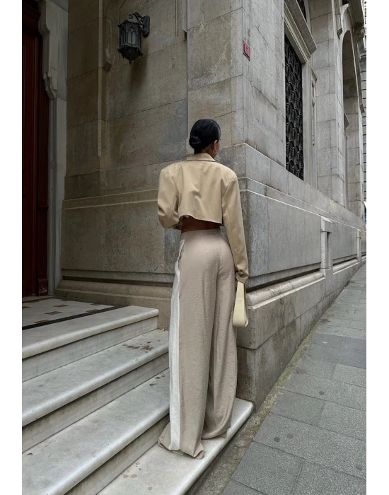 Gabardin Palazzo Pantolon