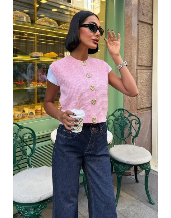 Helios Düğmeli Süveter