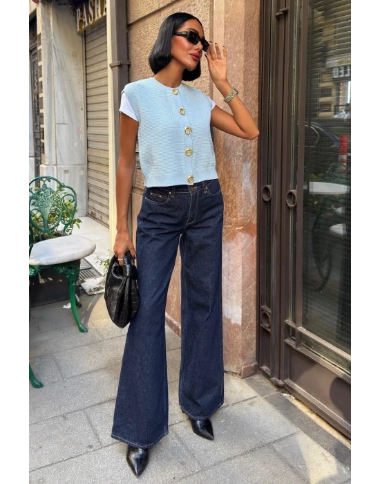 Helios Düğmeli Süveter