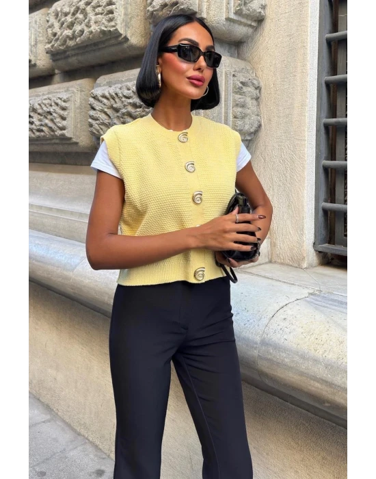 Helios Düğmeli Süveter