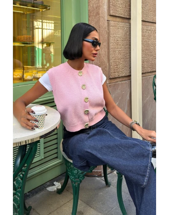 Helios Düğmeli Süveter