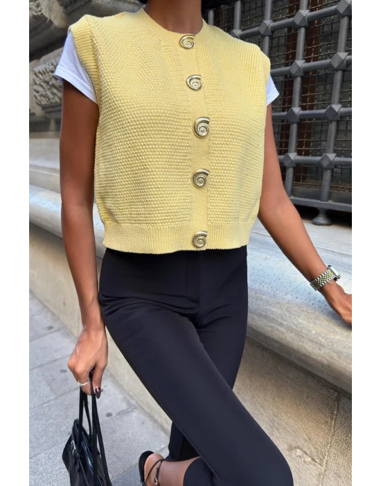 Helios Düğmeli Süveter