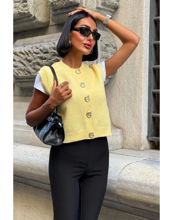 Helios Düğmeli Süveter