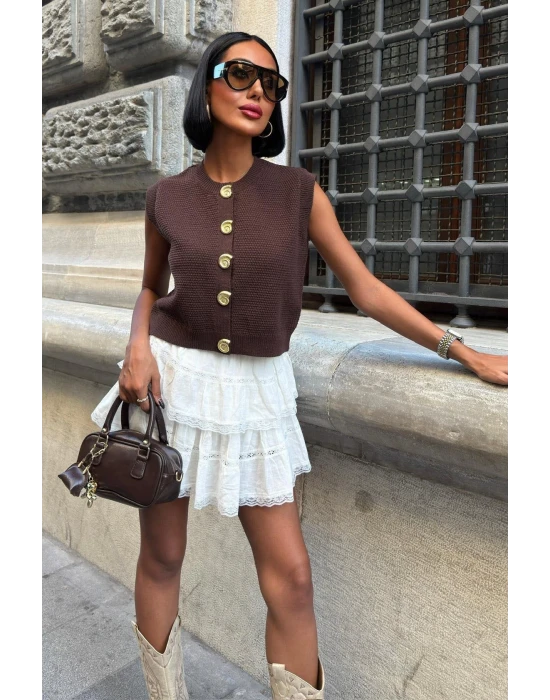 Helios Düğmeli Süveter