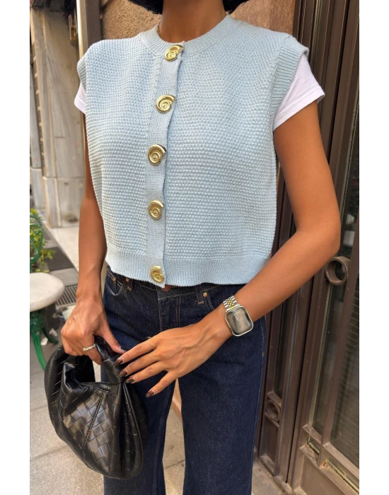 Helios Düğmeli Süveter