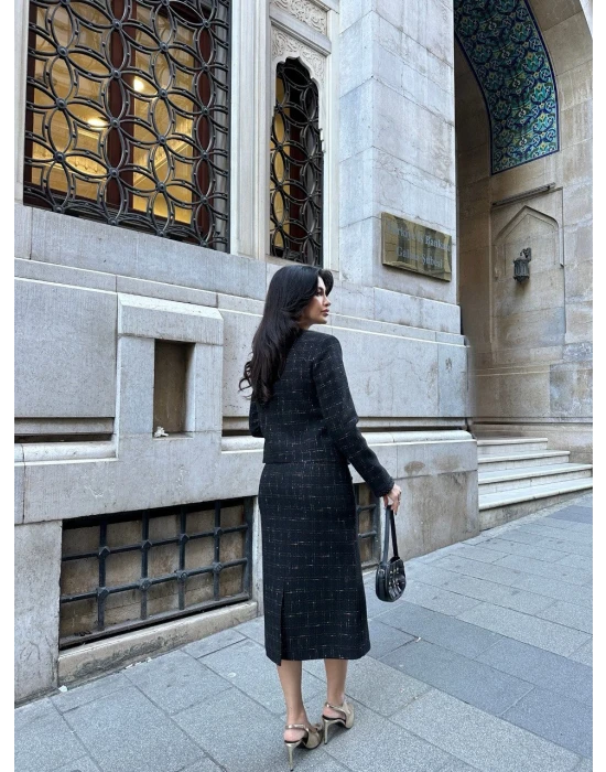 İnci Detaylı Dokulu Takım