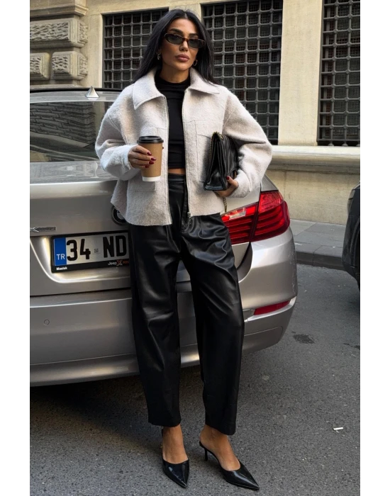 Kamyoner Yaka Kaşe Ceket