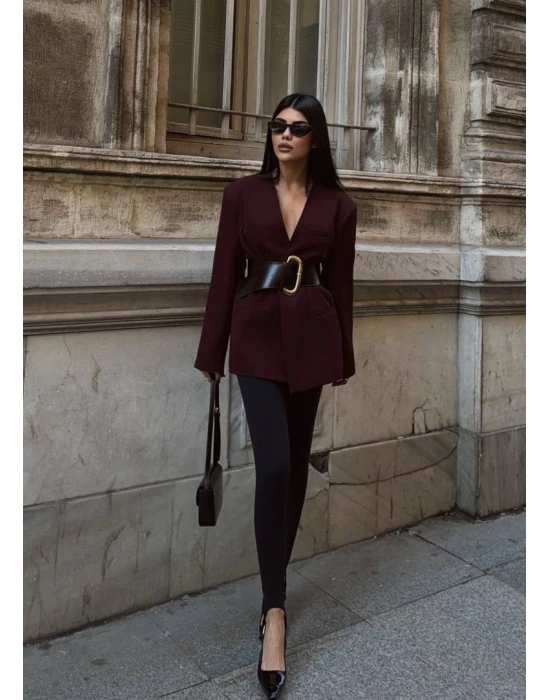 Kemerli Blazer Ceket