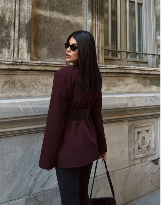 Kemerli Blazer Ceket