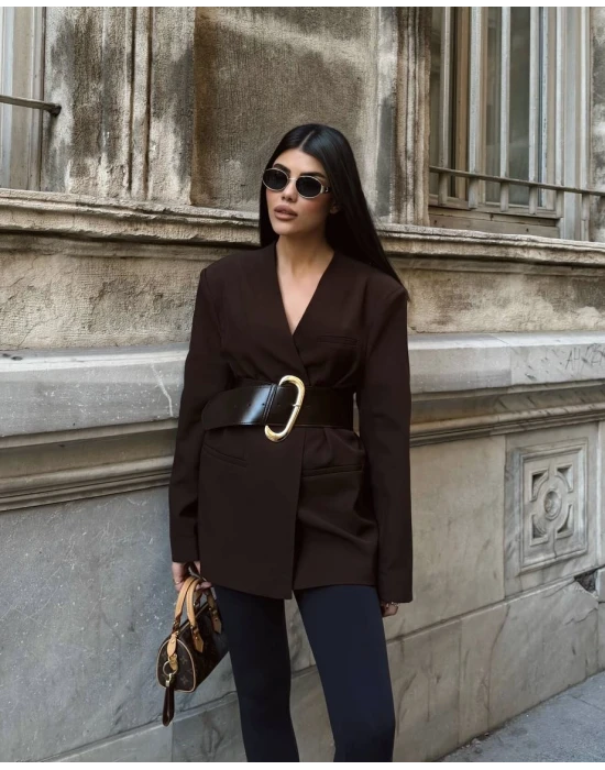 Kemerli Blazer Ceket