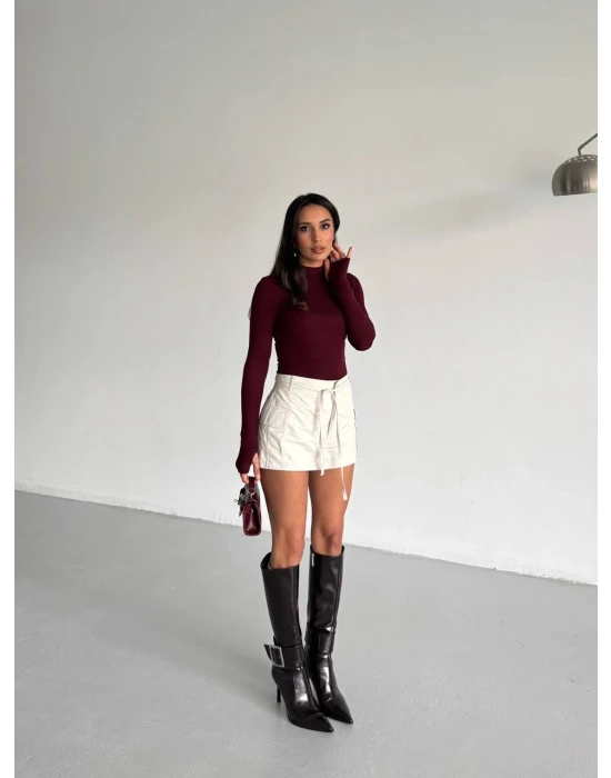 Parmak Geçmeli Viskon Body