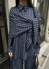 Şal Detaylı Ekose Gömlek