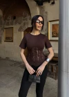Dantel Korseli Tişört