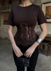 Dantel Korseli Tişört