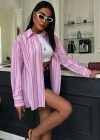 Çizgili Oversize Gömlek