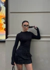 Parmak Geçmeli Viskon Body