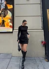 Parmak Geçmeli Viskon Body