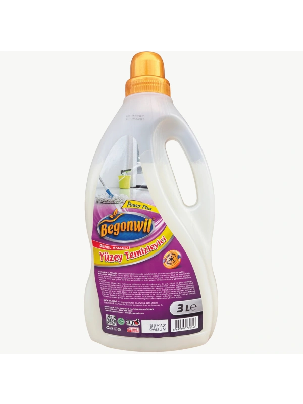 BEGONWİL GENEL AMAÇLI YÜZEY TEMİZLEYİCİ 3 LT BEYAZ SABUN