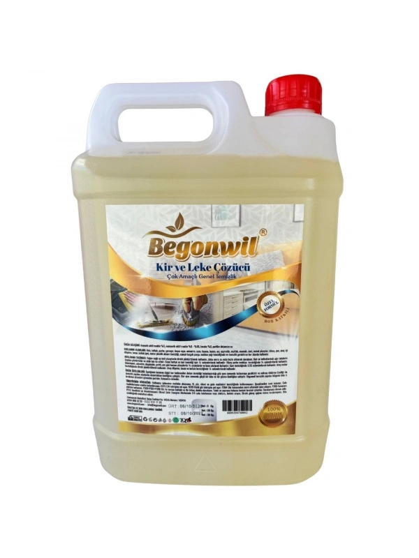 BEGONWİL ÇOK AMAÇLI KİR VE LEKE ÇÖZÜCÜ 5 LT(KONSANTRE)