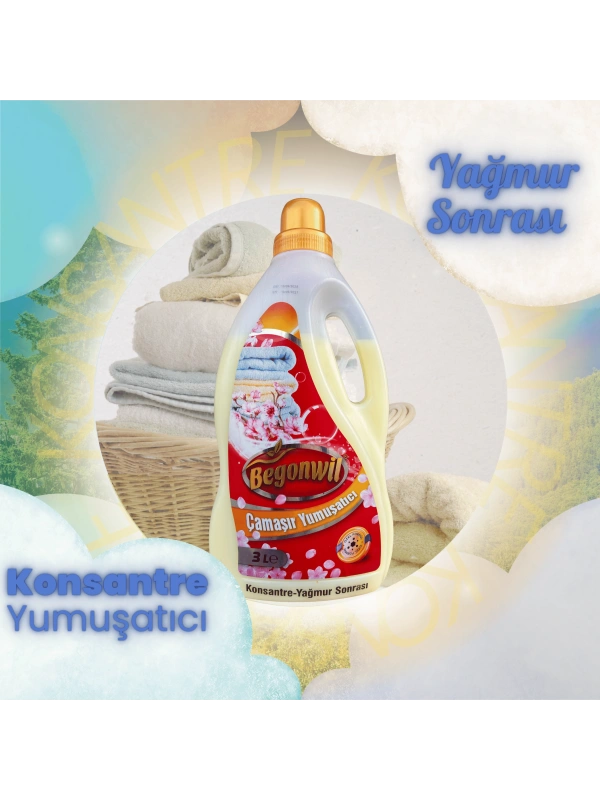 BEGONWİL KONSANTRE ÇAMAŞIR YUMUŞATICI 3 LT YAĞMUR SONRASI