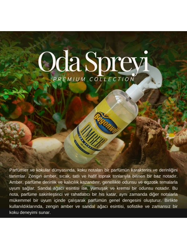 Begonwil Premium Oda Spreyi 400 ml - Amber Romantik
