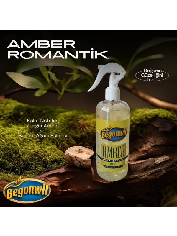Begonwil Premium Oda Spreyi 400 ml - Amber Romantik