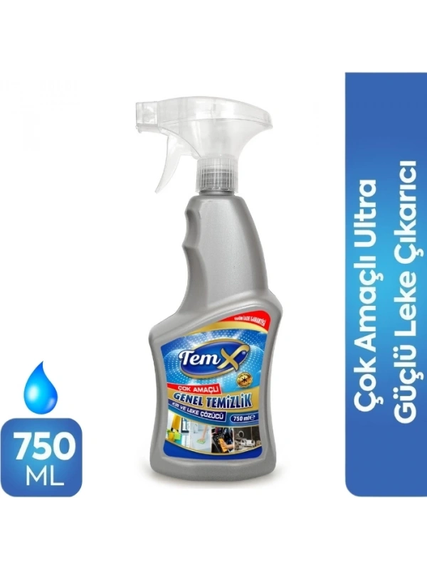 TEMX Konsantre Plus Ultra Güçlü Genel Temizlik Kir ve Leke Çözücü 750 ml.