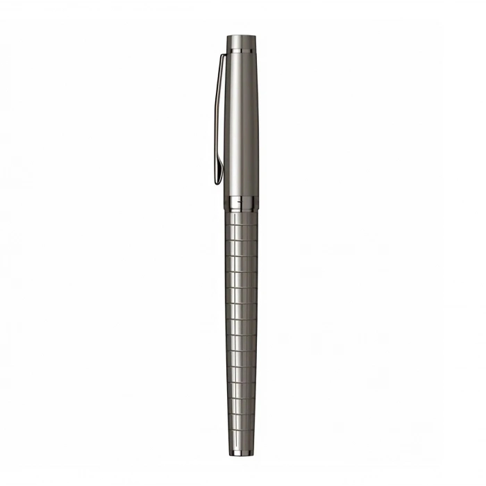 Özel Üretim Dayanıklı Metal Gövde Ergonomik Tasarım Şık Ofis Hediyesi Prestijli Roller Kalem Füme