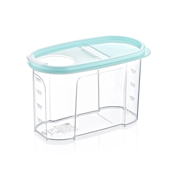 #Kutu Mutfak Düzeni Pratik Bakliyat Kuruyemiş Tazelik Saklama Şeffaf Erzak Kabı 1.2 lt Erzak Kutusu