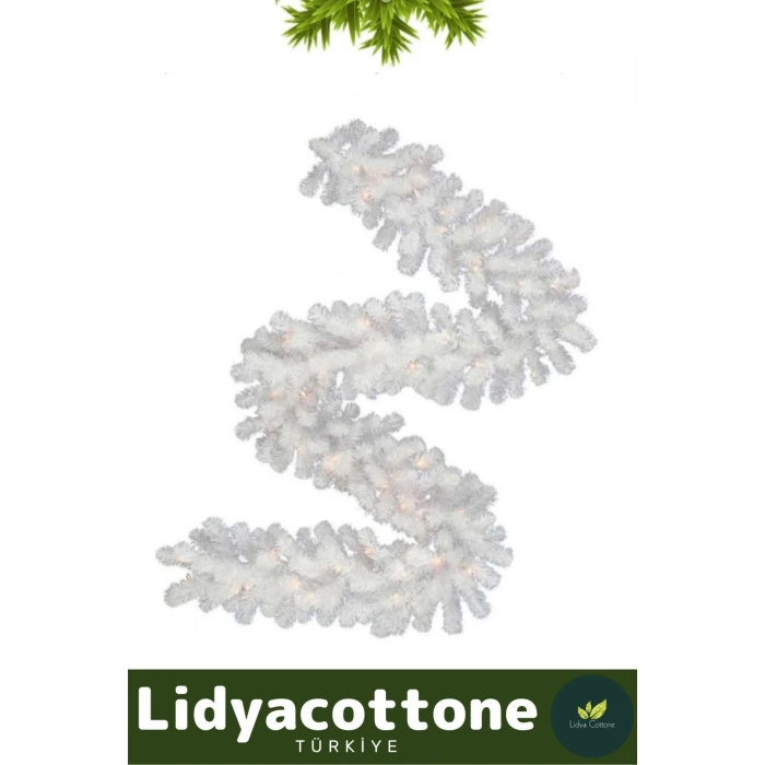 2025 Noel Yılbaşı Çam Ağacı Süsü Doğal Görünümlü Dekoratif Yeni Yıl Garland Büyük Boy 5 Metre