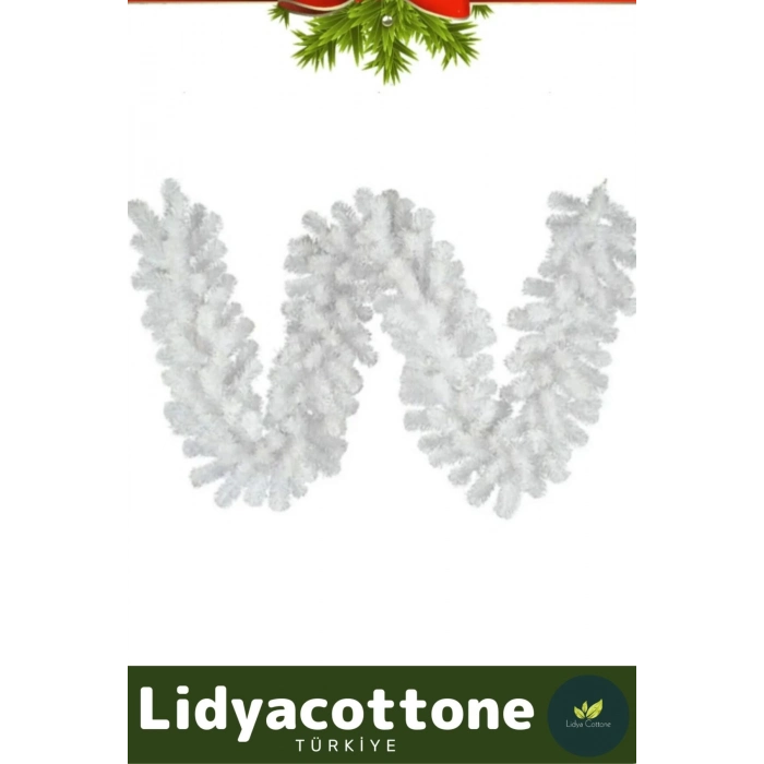 2025 Noel Yılbaşı Çam Ağacı Süsü Doğal Görünümlü Dekoratif Yeni Yıl Garland Büyük Boy 5 Metre