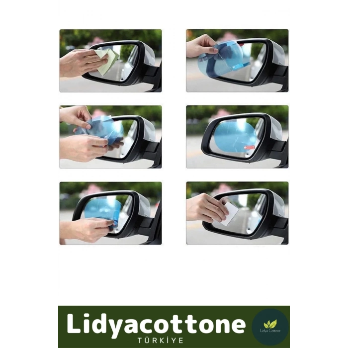 2li Universal Araç Uyumlu Oto Dikiz Aynası Filmi Yağmur Cam Film Araba Buğu Önleyici