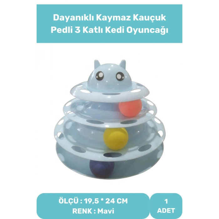 3 Katlı Kedi Oyuncağı Tower Of Tracks Dayanıklı Kaymaz Kauçuk Pedli