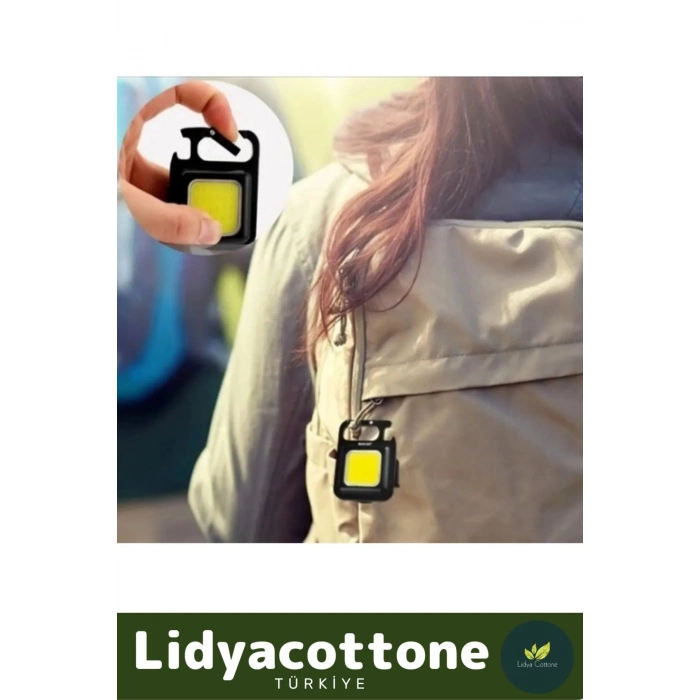 3 Mod Açacaklı Mıknatıslı Mini 30 LED Anahtarlık Mini El Feneri Usb Şarjlı 1000 Lümen El Feneri