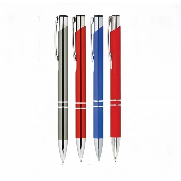 #Kalem Lüks Ofis Tipi Hediyelik Promosyon Şık Kaliteli Okul Dayanıklı Metal Tükenmez Kalem Kırmızı - 1 Adet