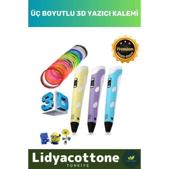 3d Pen Üç Boyutlu Yazıcı Kalem Printer Özel Üretim Bükülebilir ABS Plastik 3D Çocuk Renkli Filament
