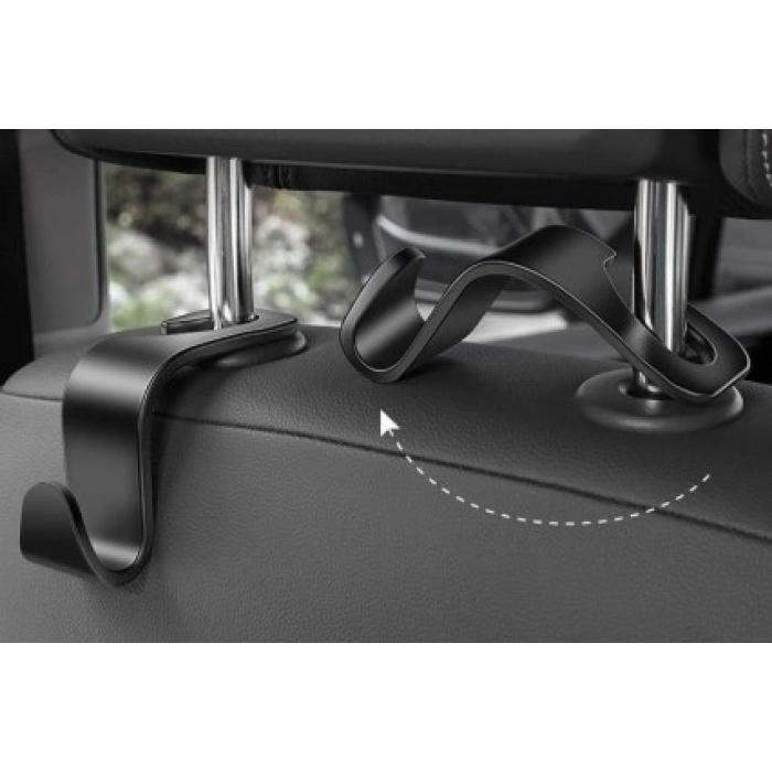 Araç İçi Düzen Güvenlik Çanta Poşet Askısı Dayanıklı Pratik Montaj 4 Adet Araba Koltuk Arkası Askı