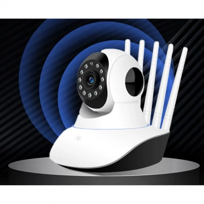 #Kamera 1080P Gece Görüş 360 Panoramik Hareket Algılama Çift Ses 5 Antenli Bebek Ev Güvenlik Kamera