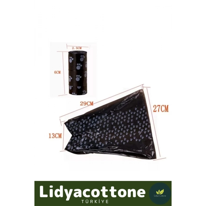 60 Adet Rulo Evcil Hayvan Köpek Dışkı Toplama Kaka Rulosu Torbası Poşeti Kedi Köpek Dışkı Poşet