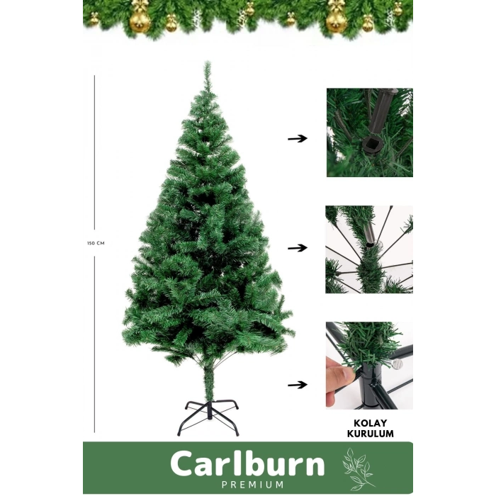 Premium Süsleme Seti Yılbaşı Beyaz Çam Ağacı Renkli Işığı Yeni Yıl Süsleri Noel Paketi 90 Cm 76 Dal