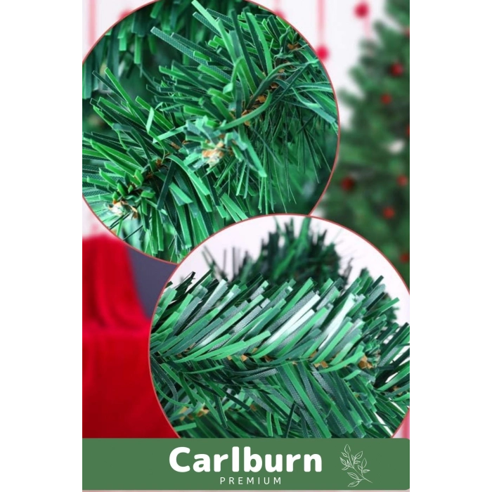 Premium Kutu Süsleme Seti Yılbaşı Çam Ağacı Renkli Işığı Yeni Yıl Süsleri Noel Paketi 240 Cm 600 Dal