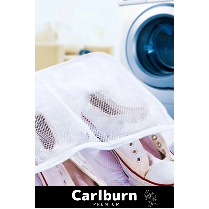 Premium Serisi Özel Fermuarlı Koruyucu Leke Çıkartıcı Ayakkabı Çamaşır Yıkama Torbası Filesi 2 Adet